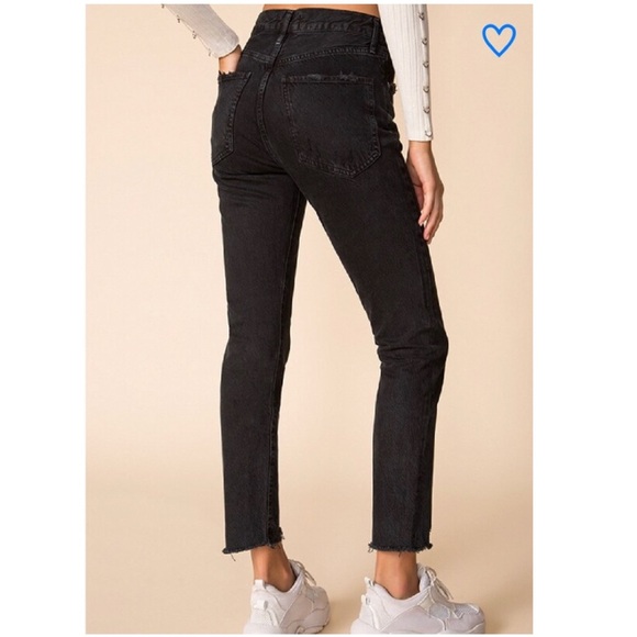 AGOLDE Jamie High Rise Classic Jeans Distressed Ankle Denim Pants Size 25 - Picture 3 of 16